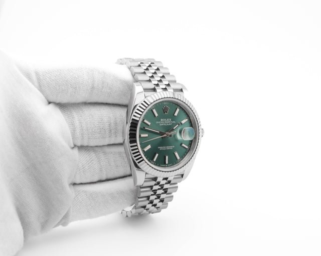 Rolex Datejust 41 mm / Mint Green – Jubilee – Bild 7