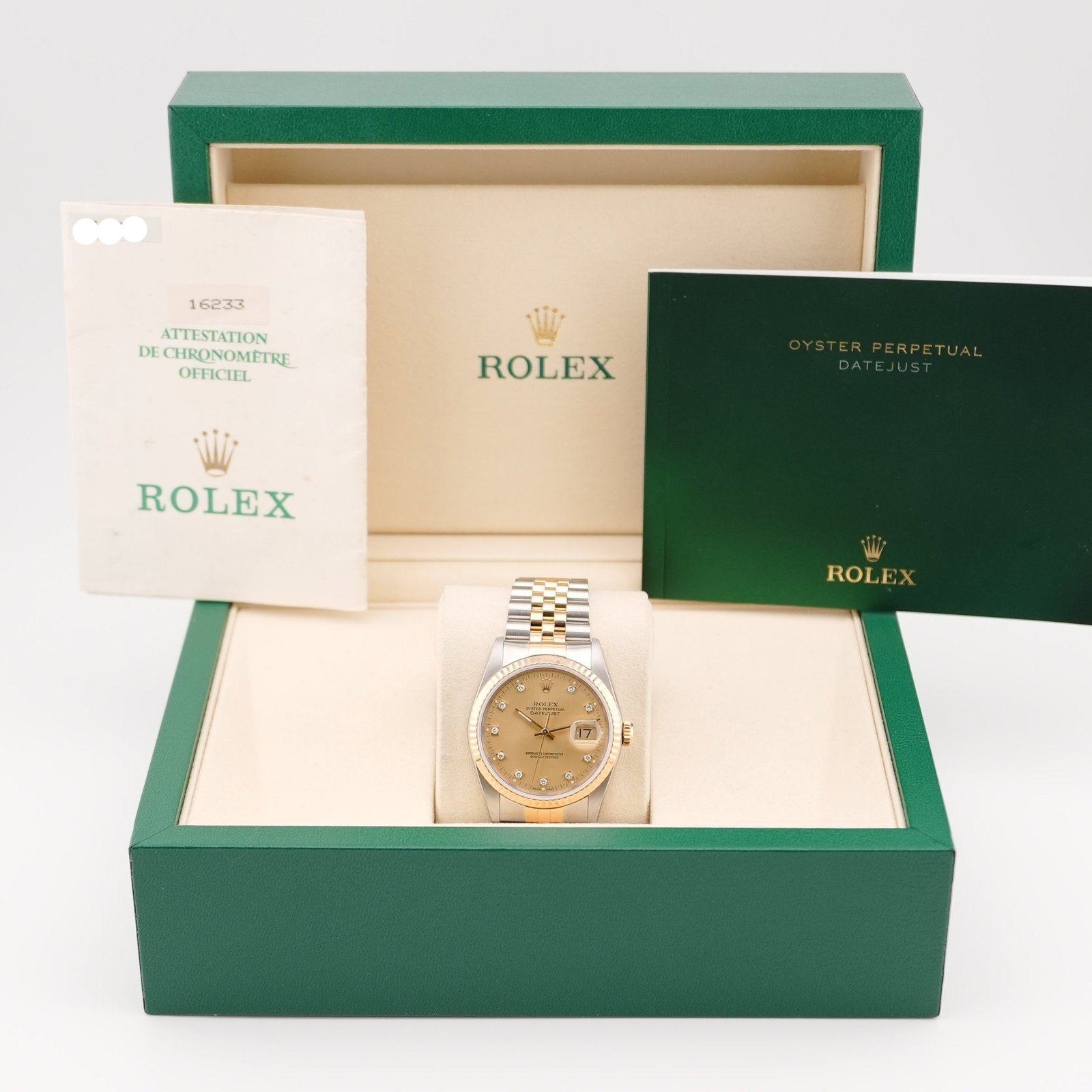 Rolex Datejust 36 mm / Champagne Diamond – Jubilee – Bild 2