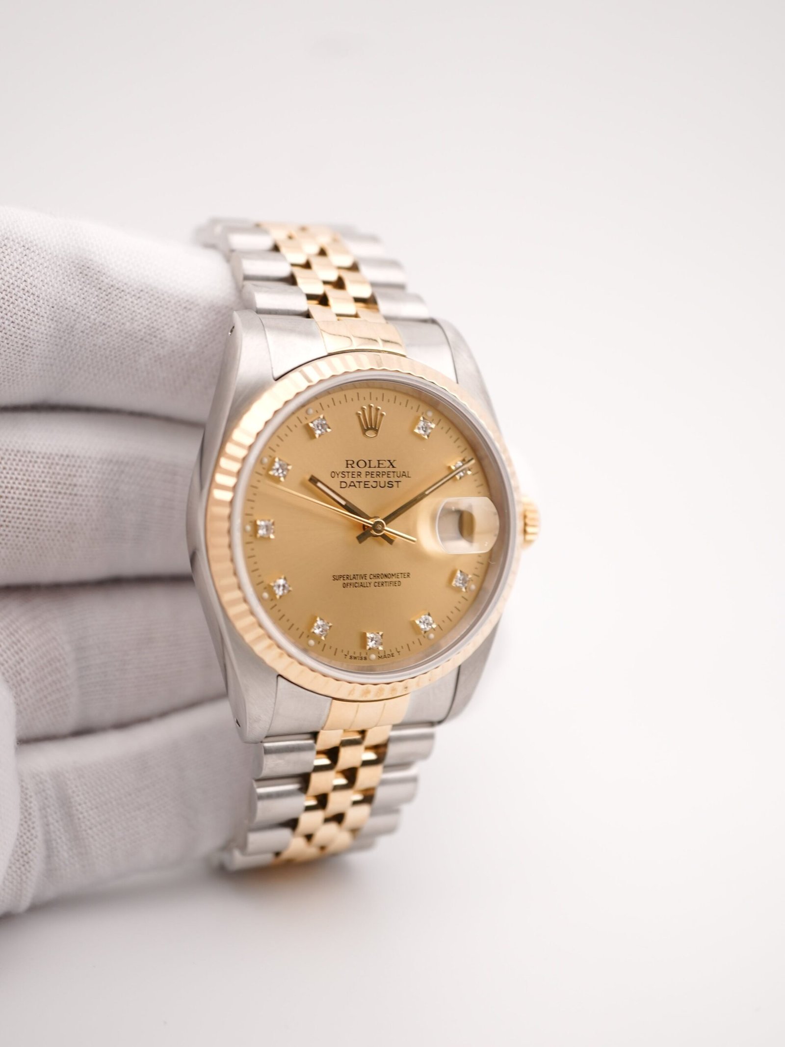 Rolex Datejust 36 mm / Champagne Diamond – Jubilee – Bild 4