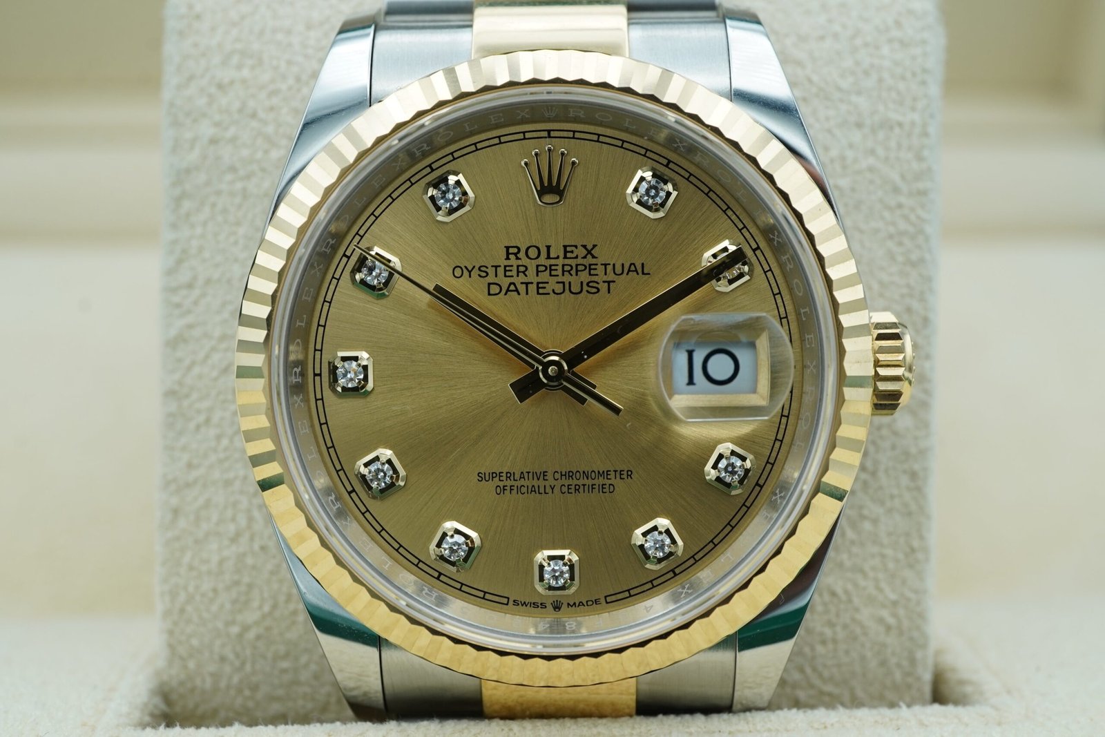 Rolex Datejust 36 mm / Champagne Diamond – Oyster – Bild 3