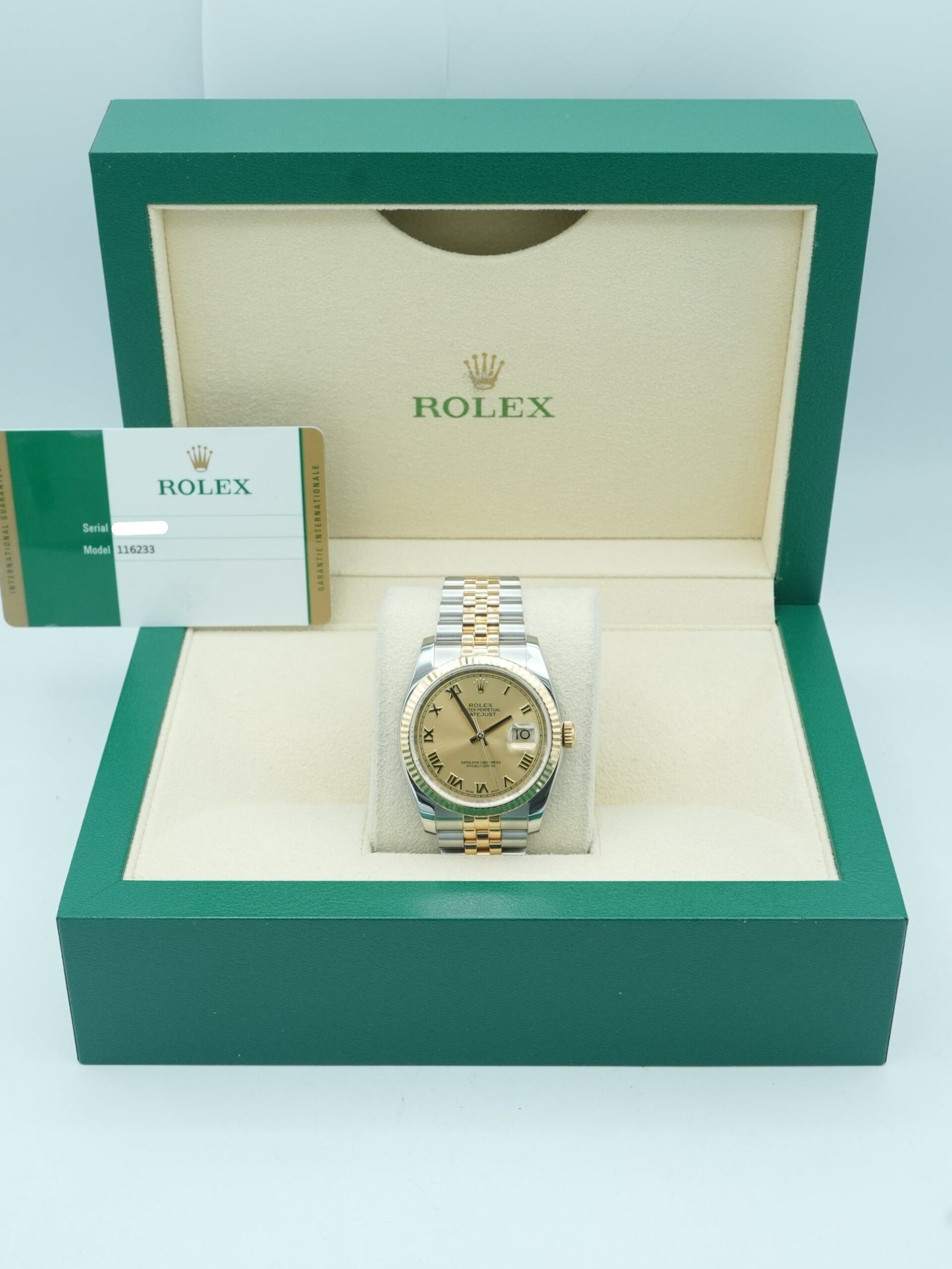 Rolex Datejust 36 mm / Champagne Roman – Jubilee – Bild 2