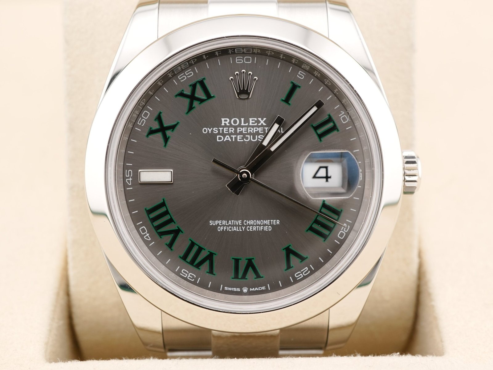 Rolex Datejust 41 mm / Slate Grey Wimbledon – Oyster – Bild 3