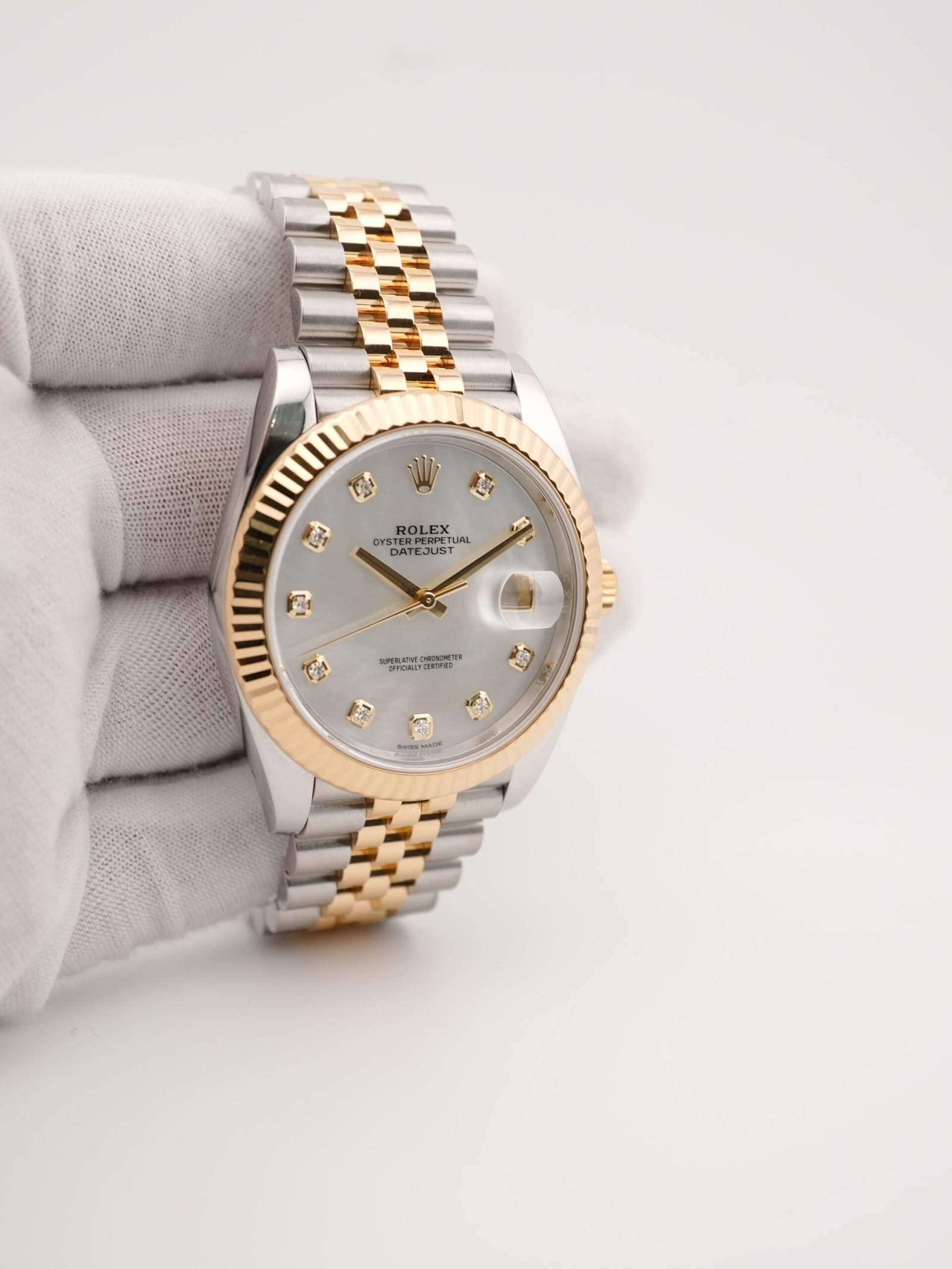 Rolex Datejust 41 mm / White MOP Diamond – Jubilee – Bild 4